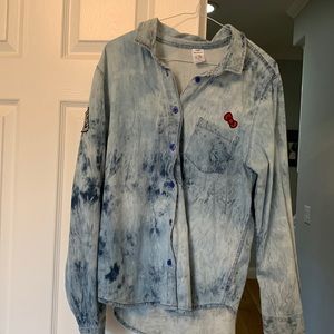 Hard to find Hello Kitty Zumba denim shirt size small